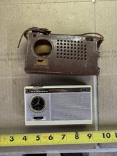 Vintage Sampson Transistor Radio & Clock- Japan. With Case- For Parts/repair picture