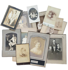Cabinet Photo Cards Cdv & Postcard Lot of 12 Antique Vintage picture