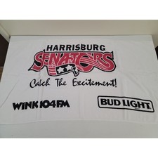 Vintage Harrisburg Senators MiLB Bud Light WINK 104 Beach Towel 48x26 RA Briggs picture