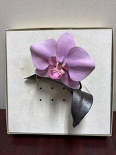 Boehm Porcelain Pink Orchid Figurine Flower Vintage Sculpture With Box picture