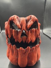 Rare 8” Vintage Evil Monster Pumpkin Decoration Halloween  NightView Inc  Spooky picture