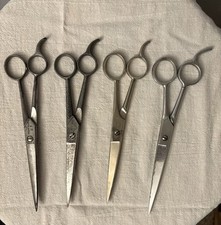 Vintage Barber Shears Lot of 4 Frank Hess Solingen Germany Nippes Japan Scissors picture