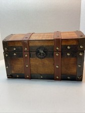 A Decorative Wooden Treasure Chest Box For Keepsake Memories And Personal Items picture