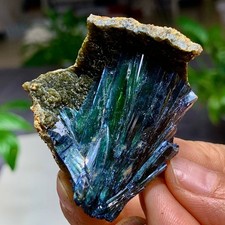35G Natural Vivianite ludlamite Quartz Crystal Mineral Samples /Brazil picture