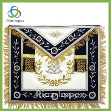 Past Master Masonic Blue Lodge Apron Bullion Hand Embroidered picture