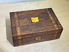 Antique Civil War Era Wood Wooden Writing Box | 10