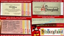 1973 Disneyland JUNIOR A - E Tickets Authentic A B C D E Ticket Book EX - NM  K6 picture