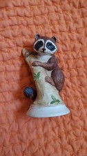 Vintage 1986 Andrea By Sadek Raccoon Porcelain Figurine 7672 picture