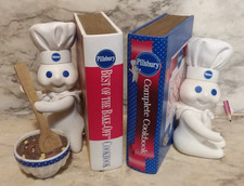 Vntg Danbury Mint PILLSBURY DOUGHBOY Cook Book Ends Figural Set picture