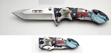 Patriotic USA Eagle Folding Pocket Knife 8.5