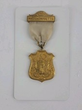 1892 GAR Grand Army Republic Massachusetts Medal Ribbon Badge picture