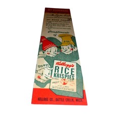 Vtg 1940s Kellogg's Rice Krispies Bookmark Snap Crackle Pop My Book Pledge Gnome picture