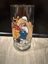 Vintage 1982 Smurf's ~ Hefty ~ Drinking Glass picture