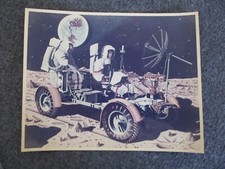 NASA MSFC BOEING MOON BUGGY CONCEPT ORIGINAL PHOTO ON GAF PAPER - 1969-1971 picture