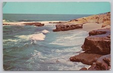 Vintage La Jolla California Rugged Shoreline Postcard by Western Pub picture
