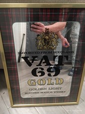 Vintage Vat 69 Gold Bar Mirror picture