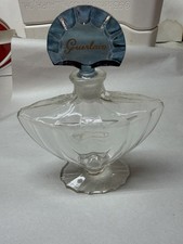 Guerlain Paris Shalimar Collectible Glass Perfume Bottle - Blue Shell Stopper picture