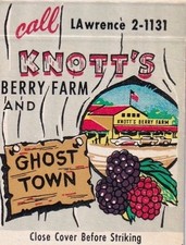 Knott’s Berry Farm Ghost Town Buena Park California Vintage Matchbook Cover Chic picture