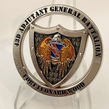 43D Adjutant General Battalion Fort Leonard Wood Army Challenge Coin picture