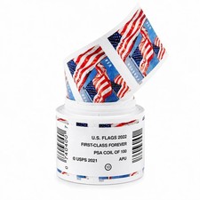 1 Roll Of 100 2022 U.S. Flag First Class US Postage Stamps (Mint, Never Hinged) picture