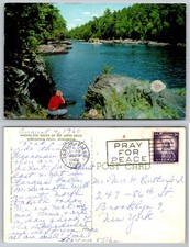 Wisconsin Dells Upper Dells Rocks River Boat Postcard picture