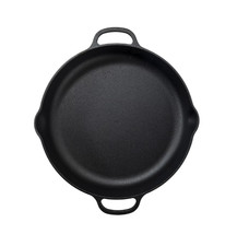 Pre-Seasoned 14 in. Cast Iron Skillet, Black picture
