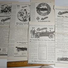 x5 LOT 1914 1915 Willys-Overland Motor Car Print Ad Toledo Ohio Model 80 79T Vtg picture