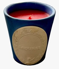 Ladurée Candle Blue Biscuit China Pot Pink Wax 2.82 oz Unused Marked 1960s picture