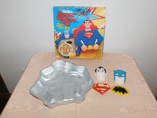 VINTAGE 1977 WILTON SUPER HERO CAKE PAN SET BATMAN SUPERMAN NEW OLD STOCK picture