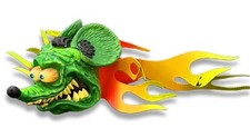 VRHTF VTG NHRA BURNCO ED BIG DADDY ROTH BURNNG RAT FINK FLAMIN' ANTENNA TOPPER picture