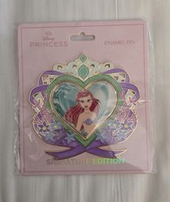 Disney Princess Ariel The Little Mermaid Signature Edition Glitter Enamel Pin picture