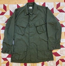 Vintage 60s US Army Jungle Jacket 3rd Pattern Poplin Small Regular Vietnam AS IS picture