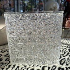 Vtg Rare Acrylic Lucite Cube Insulated Ice Bucket Double Walls 9”, 1.5 Thickness picture