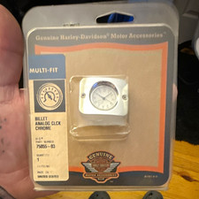 Harley-Davidson Multi-Fit Billet Analog Clock Chrome P/N 75055-03 picture