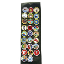 Boy Scouts of America Merit Badge Sash w/ 26 Merit Badges Official BSA Uniform picture