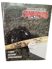 1990 Harrisburg Senators Program + insert Moises Alou Vizcaino Baseball picture
