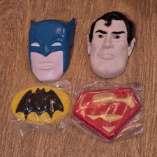 Vintage 1977 Wilton DC Comics Batman & Superman Cake Topper Lot picture