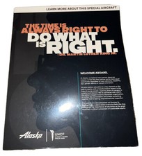 ALASKA AIRLINES UNCF CARD FROM BOEING B737-900ER N492AS CARD 2021 REVISION B picture