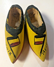 WWI 1919 Belgium, France, USA, & England Wooden Shoes Souvenir 4 Inches Antique picture
