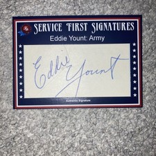 2021 Historic Autographs 1945 Service First Auto Eddie Yount /3 picture