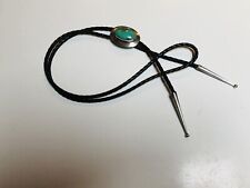 JUST REDUCED - Ben J Chavez Navajo Sterling - Bolo Tie Turquoise Signed Hallmark picture