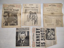 JFK Newspaper Lot 1963 1964 Warren Report Funeral Memorial RFK Weekly Reader picture