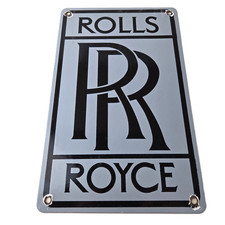Vintage Rolls Royce Porcelain Sign - Service Sales Automobilia Gas Pump Sign picture