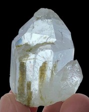 130 Cts Clear Quartz Crystal With Epidote Cluster inclusion From Baluchistan picture