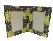 Vintage Y2k Celestial Sun Stars Moon Double Picture Frame 1990's picture
