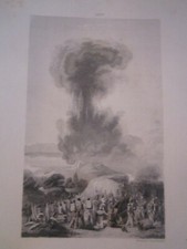 ANTIQUE ENGRAVING - PRISE de FORTE de l' EMPEREUR - SPECTACULAR SCENE - DOCS picture