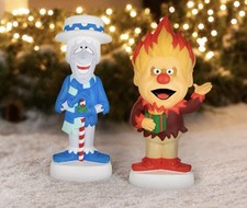 12” Heat and Snow Miser LED Lighted Blow Mold Outdoor Christmas Decor Gemmy New picture