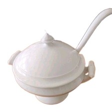 Antique J & G Meakin Ironstone China Covered Tureen& Laddle 12