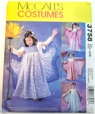 VTG McCalls 3758 Girls Butterfly Fairy Costume Pattern Uncut 2002 Sizes 3-8 picture