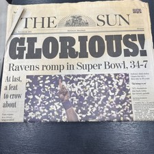 2001 The Baltimore Sun : Glorious: Ravens Romp in Super Bowl, 34-7 picture
